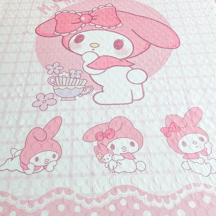 91家纺网 家纺一手货源 找家纺 一电 2025新款夏季牛奶丝凉席床笠可水洗凉感丝凉席学生宿舍单人裸睡空调席子 欢乐美乐蒂