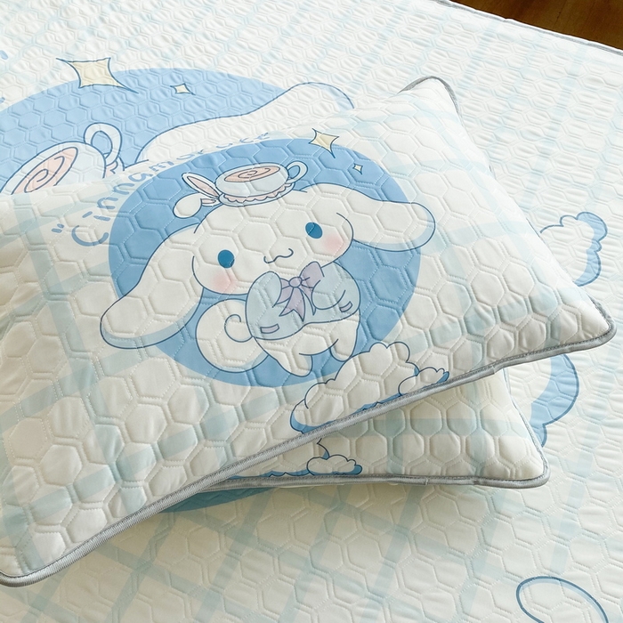 91家纺网 家纺一手货源 找家纺 一电 2025新款夏季牛奶丝凉席床笠可水洗凉感丝凉席学生宿舍单人裸睡空调席子 欢乐玉桂狗