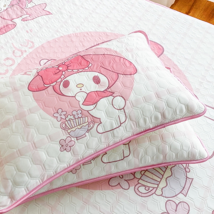 91家纺网 家纺一手货源 找家纺 一电 2025新款夏季牛奶丝凉席床笠可水洗凉感丝凉席学生宿舍单人裸睡空调席子 欢乐美乐蒂