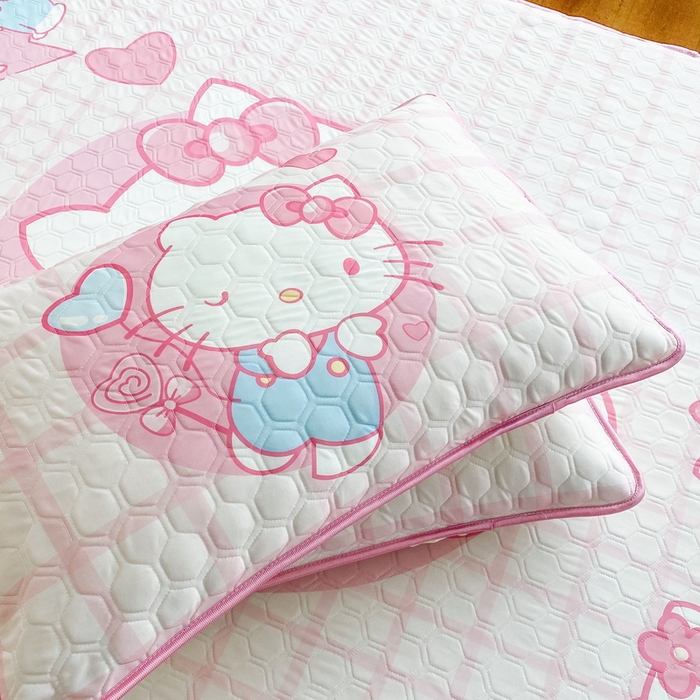 91家纺网 家纺一手货源 找家纺 一电 2025新款夏季牛奶丝凉席床笠可水洗凉感丝凉席学生宿舍单人裸睡空调席子 欢乐KT