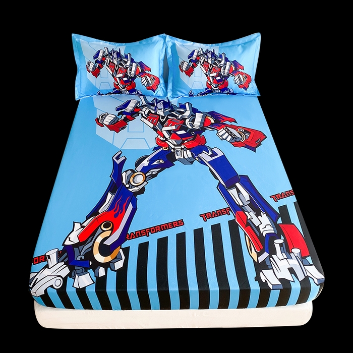 91家纺网 家纺一手货源 找家纺 一电 2025新款跨境电商外贸夏季卡通冰丝凉席床笠可水洗学生宿舍单人空调席子 机器人