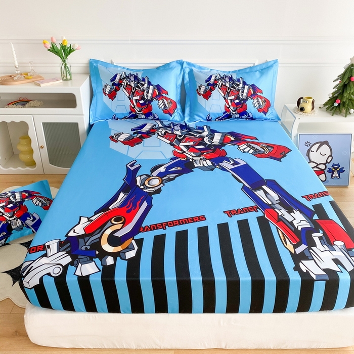 91家纺网 家纺一手货源 找家纺 一电 2025新款跨境电商外贸夏季卡通冰丝凉席床笠可水洗学生宿舍单人空调席子 机器人