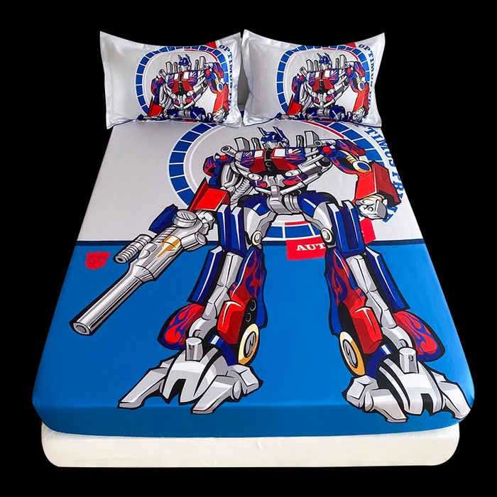 91家纺网 家纺一手货源 找家纺 一电 2025新款跨境电商外贸夏季卡通冰丝凉席床笠可水洗学生宿舍单人空调席子 圈圈机器人