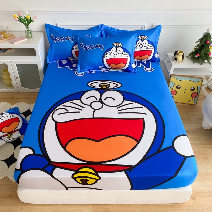 91家纺网 家纺一手货源 找家纺 一电 2025新款跨境电商外贸夏季卡通冰丝凉席床笠可水洗学生宿舍单人空调席子 叮当快跑