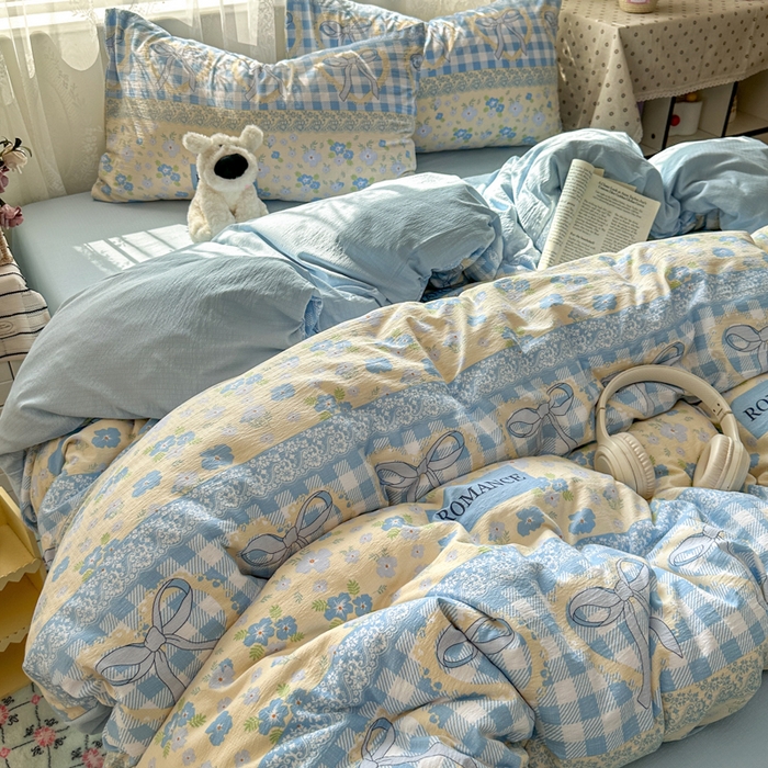 花伞家居 2025新款印花双层纱四件套（提供买家秀） 爱洛