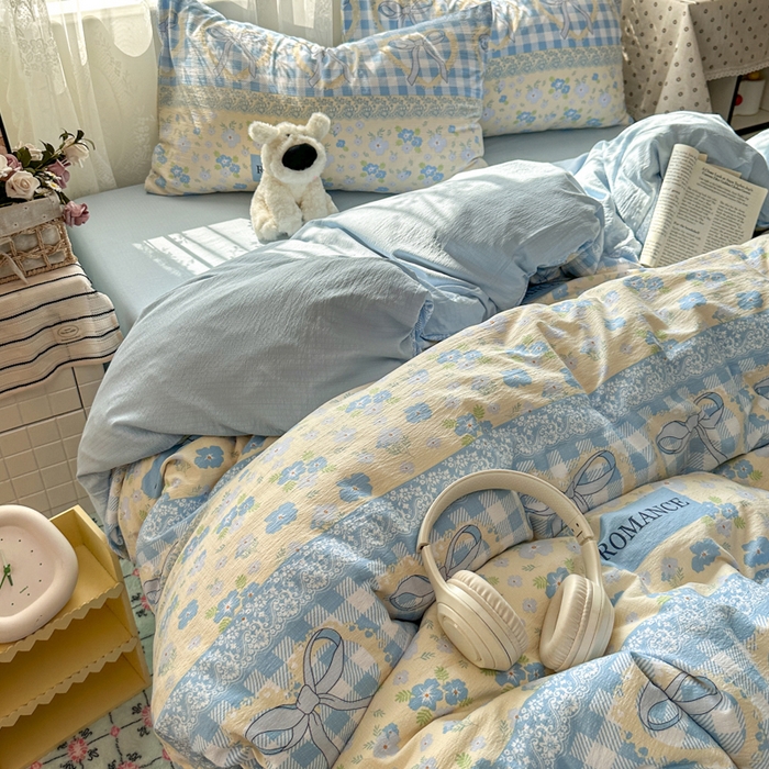 91家纺网 家纺一手货源 找家纺 花伞家居 2025新款印花双层纱四件套（提供买家秀） 爱洛