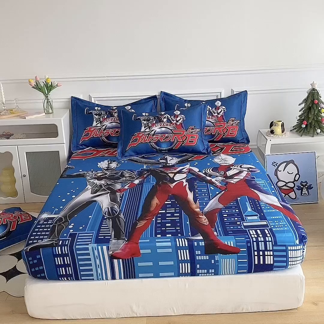 91家纺网 家纺一手货源 找家纺 （总）一电 2025新款跨境电商外贸夏季卡通冰丝凉席床笠可水洗学生宿舍单人空调席子