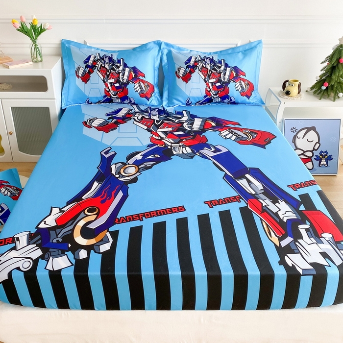 91家纺网 家纺一手货源 找家纺 一电 2025新款跨境电商外贸夏季卡通冰丝凉席床笠可水洗学生宿舍单人空调席子 机器人