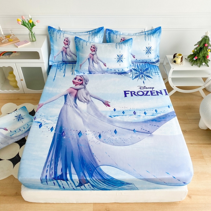 91家纺网 家纺一手货源 找家纺 一电 2025新款跨境电商外贸夏季卡通冰丝凉席床笠可水洗学生宿舍单人空调席子 女王