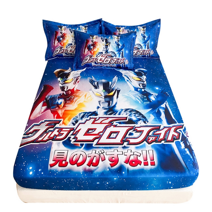 91家纺网 家纺一手货源 找家纺 一电 2025新款跨境电商外贸夏季卡通冰丝凉席床笠可水洗学生宿舍单人空调席子 赛罗