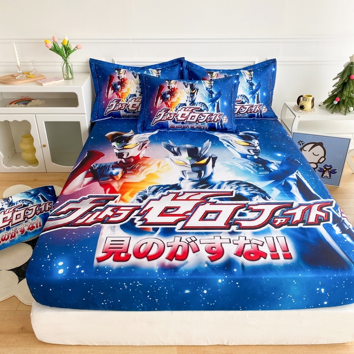 91家纺网 家纺一手货源 找家纺 一电 2025新款跨境电商外贸夏季卡通冰丝凉席床笠可水洗学生宿舍单人空调席子 赛罗