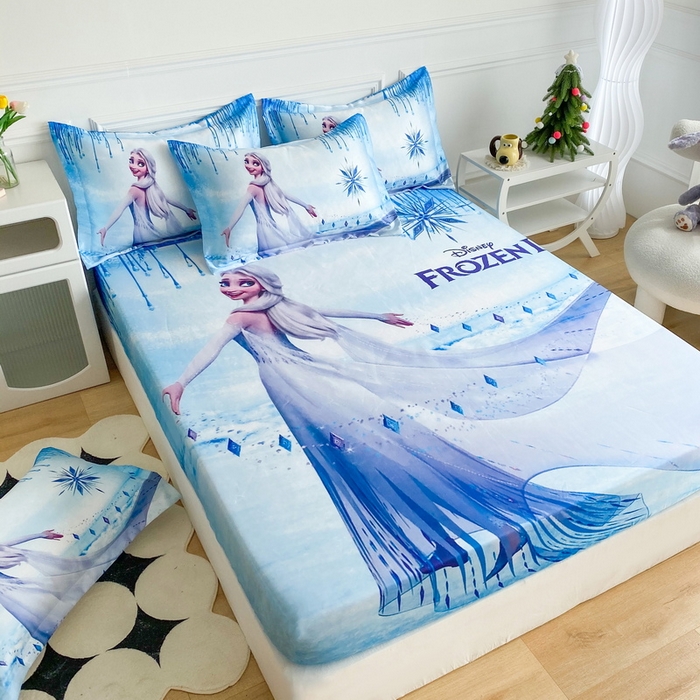 91家纺网 家纺一手货源 找家纺 一电 2025新款跨境电商外贸夏季卡通冰丝凉席床笠可水洗学生宿舍单人空调席子 女王