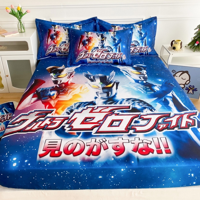 91家纺网 家纺一手货源 找家纺 一电 2025新款跨境电商外贸夏季卡通冰丝凉席床笠可水洗学生宿舍单人空调席子 赛罗