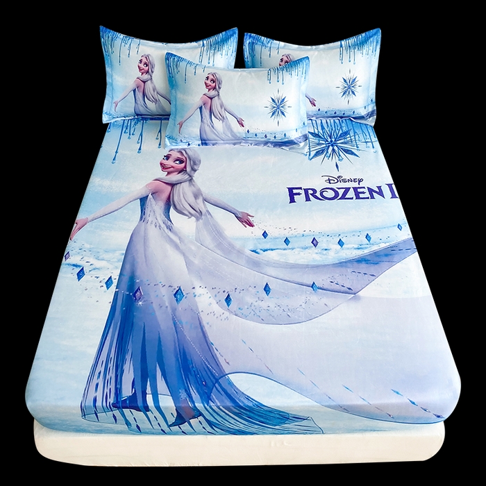 91家纺网 家纺一手货源 找家纺 一电 2025新款跨境电商外贸夏季卡通冰丝凉席床笠可水洗学生宿舍单人空调席子 女王