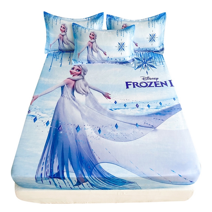 91家纺网 家纺一手货源 找家纺 一电 2025新款跨境电商外贸夏季卡通冰丝凉席床笠可水洗学生宿舍单人空调席子 女王