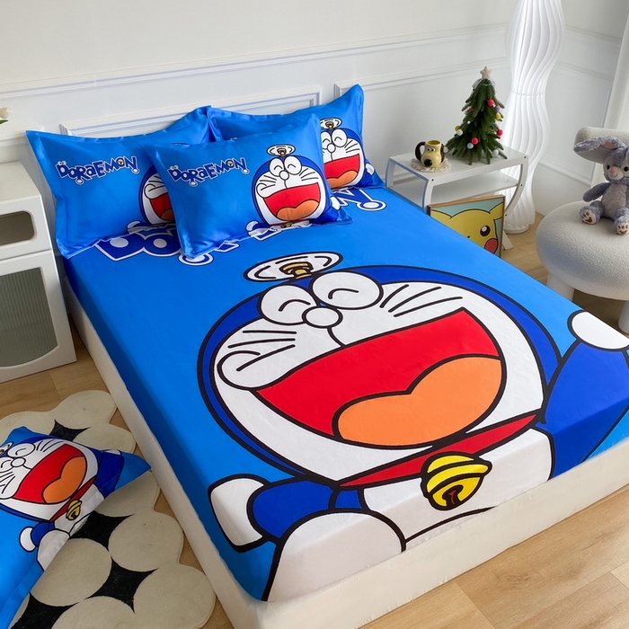 91家纺网 家纺一手货源 找家纺 一电 2025新款跨境电商外贸夏季卡通冰丝凉席床笠可水洗学生宿舍单人空调席子 叮当快跑