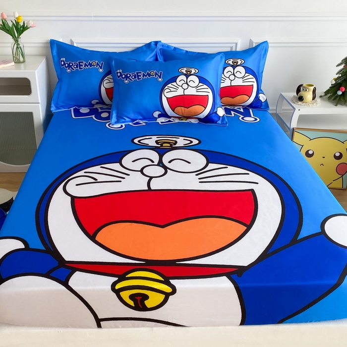 91家纺网 家纺一手货源 找家纺 一电 2025新款跨境电商外贸夏季卡通冰丝凉席床笠可水洗学生宿舍单人空调席子 叮当快跑