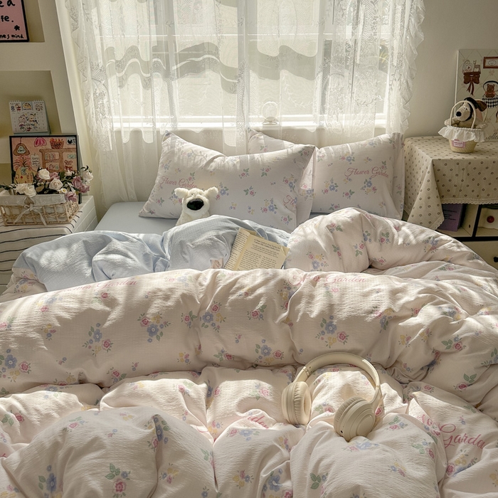 91家纺网 家纺一手货源 找家纺 花伞家居 2025新款印花双层纱四件套（提供买家秀） 锦朵