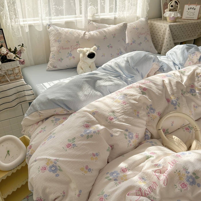 91家纺网 家纺一手货源 找家纺 花伞家居 2025新款印花双层纱四件套（提供买家秀） 锦朵