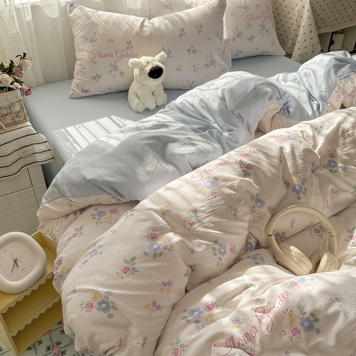 91家纺网 家纺一手货源 找家纺 花伞家居 2025新款印花双层纱四件套（提供买家秀） 锦朵