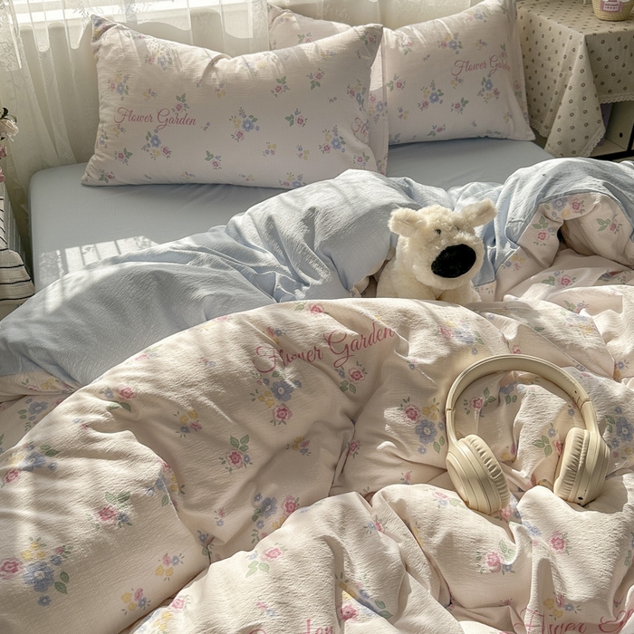 91家纺网 家纺一手货源 找家纺 花伞家居 2025新款印花双层纱四件套（提供买家秀） 锦朵