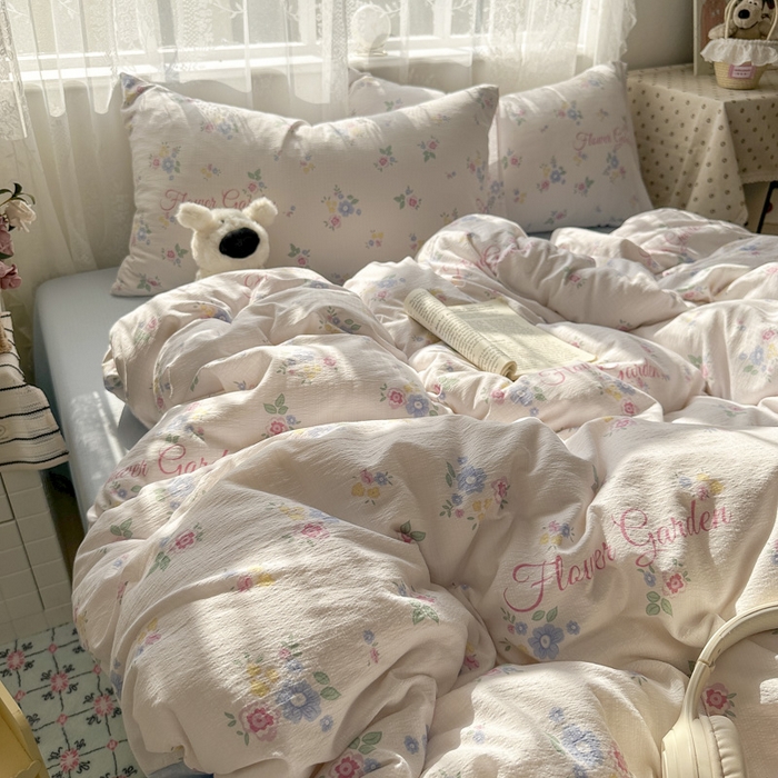 91家纺网 家纺一手货源 找家纺 花伞家居 2025新款印花双层纱四件套（提供买家秀） 锦朵