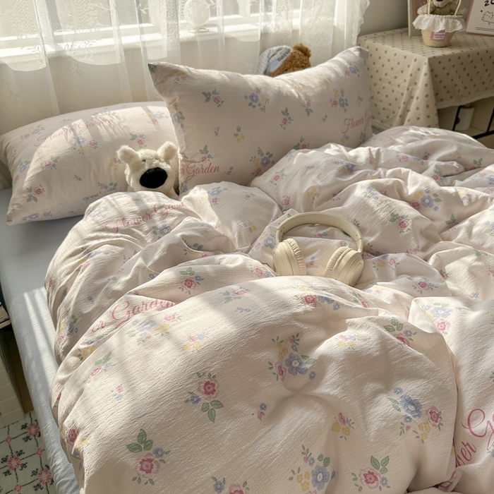 91家纺网 家纺一手货源 找家纺 花伞家居 2025新款印花双层纱四件套（提供买家秀） 锦朵