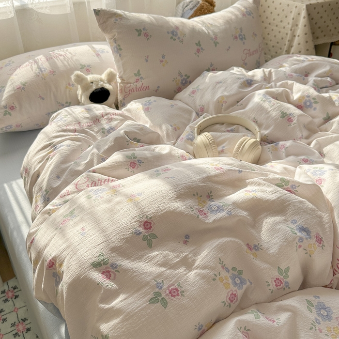 91家纺网 家纺一手货源 找家纺 花伞家居 2025新款印花双层纱四件套（提供买家秀） 锦朵