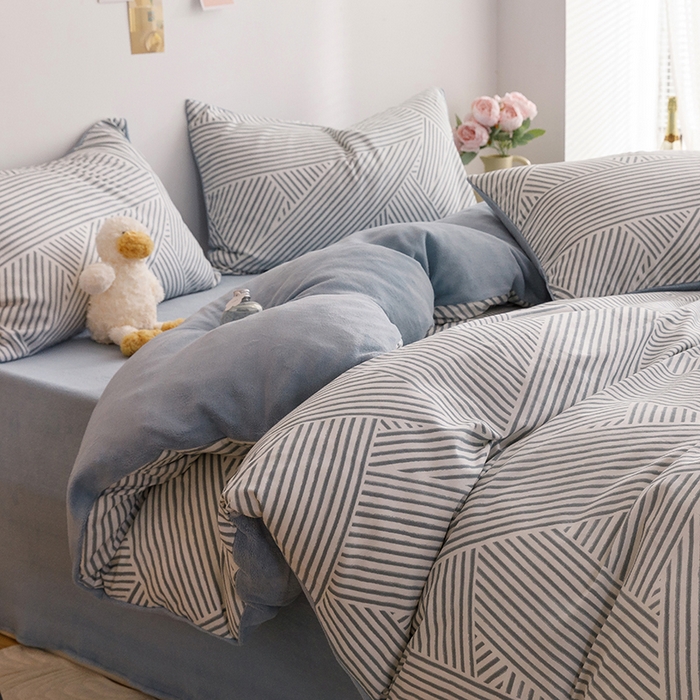 91家纺网 家纺一手货源 找家纺 （总）麦伦家居 2025秋冬新款多功能床品全棉+牛奶绒印花四件套