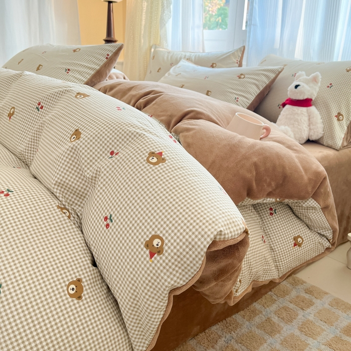 91家纺网 家纺一手货源 找家纺 （总）麦伦家居 2025秋冬新款多功能床品全棉+牛奶绒印花四件套