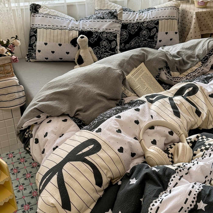 91家纺网 家纺一手货源 找家纺 花伞家居 2025新款印花双层纱四件套（提供买家秀） 维壹