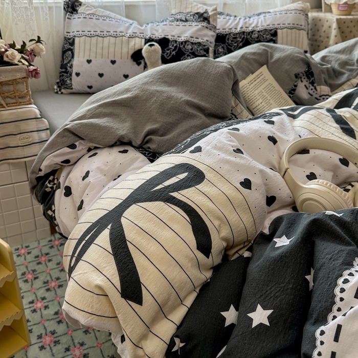 91家纺网 家纺一手货源 找家纺 花伞家居 2025新款印花双层纱四件套（提供买家秀） 维壹