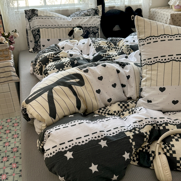 91家纺网 家纺一手货源 找家纺 花伞家居 2025新款印花双层纱四件套（提供买家秀） 维壹