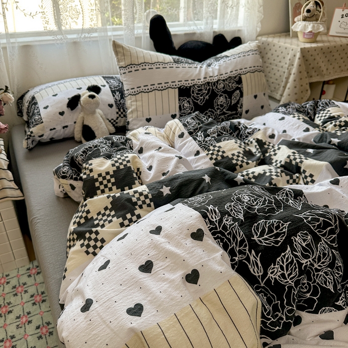 91家纺网 家纺一手货源 找家纺 花伞家居 2025新款印花双层纱四件套（提供买家秀） 维壹