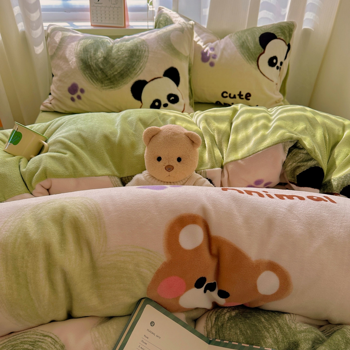 91家纺网 家纺一手货源 找家纺 （总）繁花家居 2025新款200克牛奶绒小清新卡通复古风三件套四件套