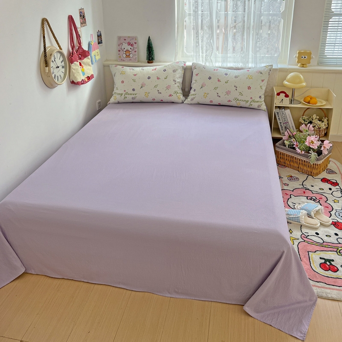 91家纺网 家纺一手货源 找家纺 花伞家居 2025新款毛巾绣印花双层纱四件套（提供买家秀） 调皮兔