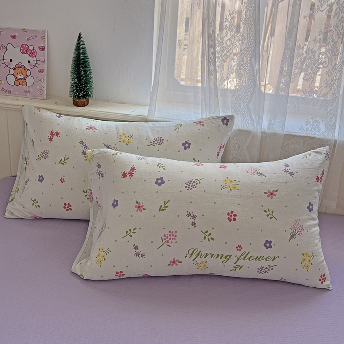 91家纺网 家纺一手货源 找家纺 花伞家居 2025新款毛巾绣印花双层纱四件套（提供买家秀） 调皮兔