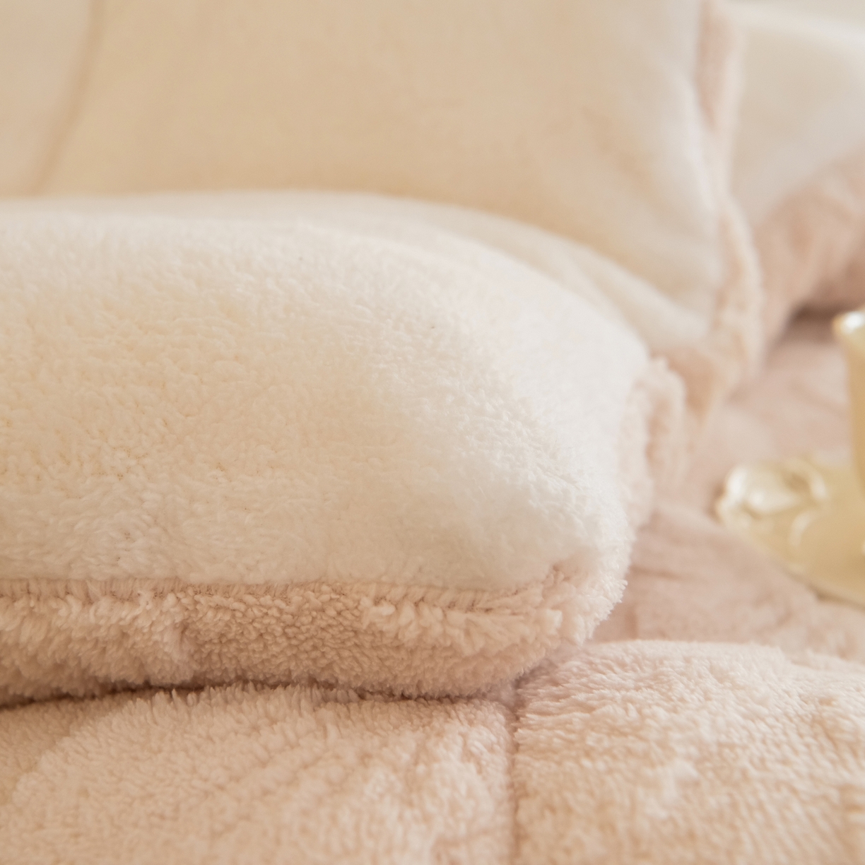 91家纺网 家纺一手货源 找家纺 畅销被业 2025新款塔芙绒羊羔绒提花冬被子被芯-小银杏叶系列 小银杏叶-米白