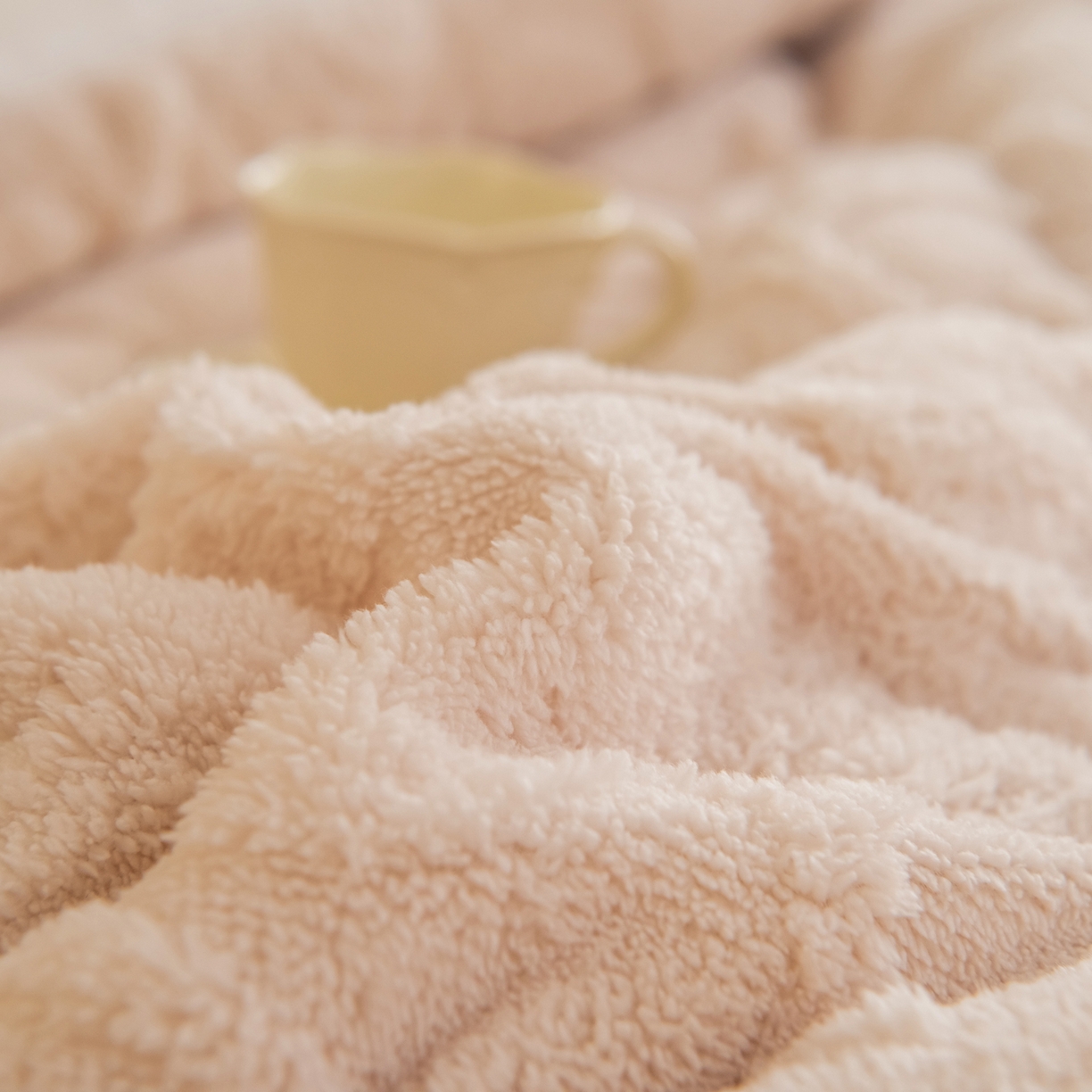 91家纺网 家纺一手货源 找家纺 畅销被业 2025新款塔芙绒羊羔绒提花冬被子被芯-小银杏叶系列 小银杏叶-米白