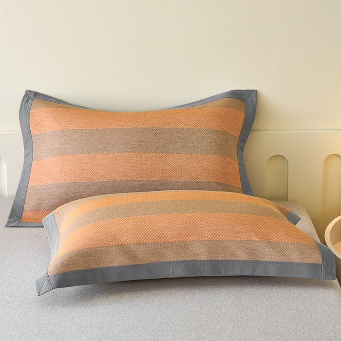 91家纺网 家纺一手货源 找家纺 （总）棠薇家纺 2025新款简约包边款枕巾纯棉枕巾夹绵枕巾透气吸汗