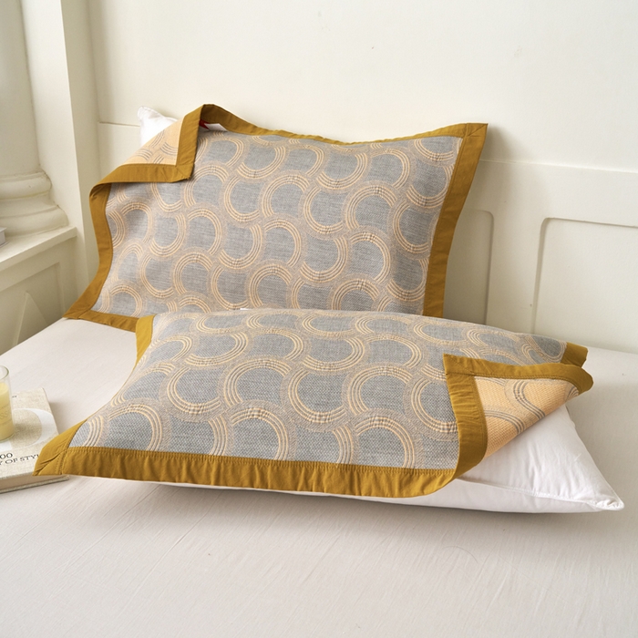 91家纺网 家纺一手货源 找家纺 （总）棠薇家纺 2025新款简约包边款枕巾纯棉枕巾夹绵枕巾透气吸汗