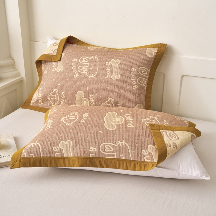 91家纺网 家纺一手货源 找家纺 （总）棠薇家纺 2025新款简约包边款枕巾纯棉枕巾夹绵枕巾透气吸汗