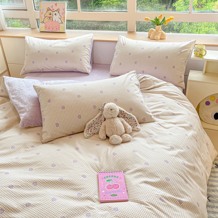 91家纺网 家纺一手货源 找家纺 麦伦家居 2025秋冬新款多功能床品全棉+牛奶绒印花四件套 爱的小屋