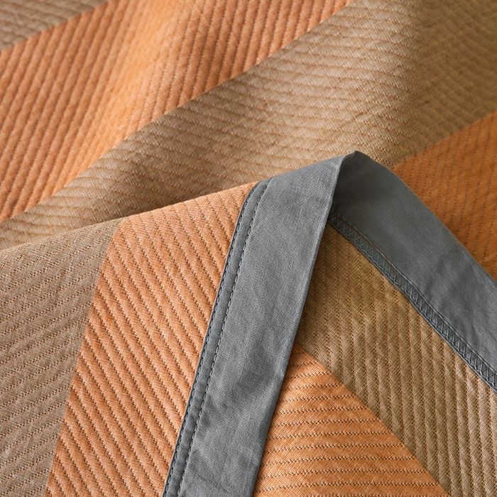 91家纺网 家纺一手货源 找家纺 棠薇家纺 2025新款简约包边款枕巾纯棉枕巾夹绵枕巾透气吸汗 极简生活橙枕巾