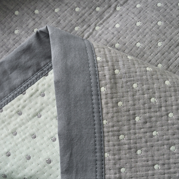 91家纺网 家纺一手货源 找家纺 棠薇家纺 2025新款简约包边款枕巾纯棉枕巾夹绵枕巾透气吸汗 波点枕巾