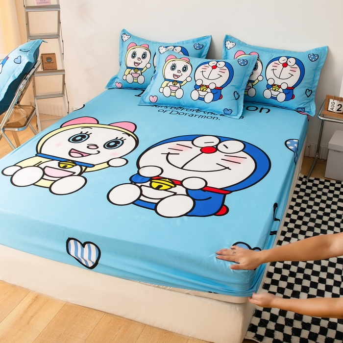 91家纺网 家纺一手货源 找家纺 一电 2024新款卡通床单床笠棕垫床套防尘罩席床垫保护套卡通儿童上下床床单床笠-第一批 讲故事