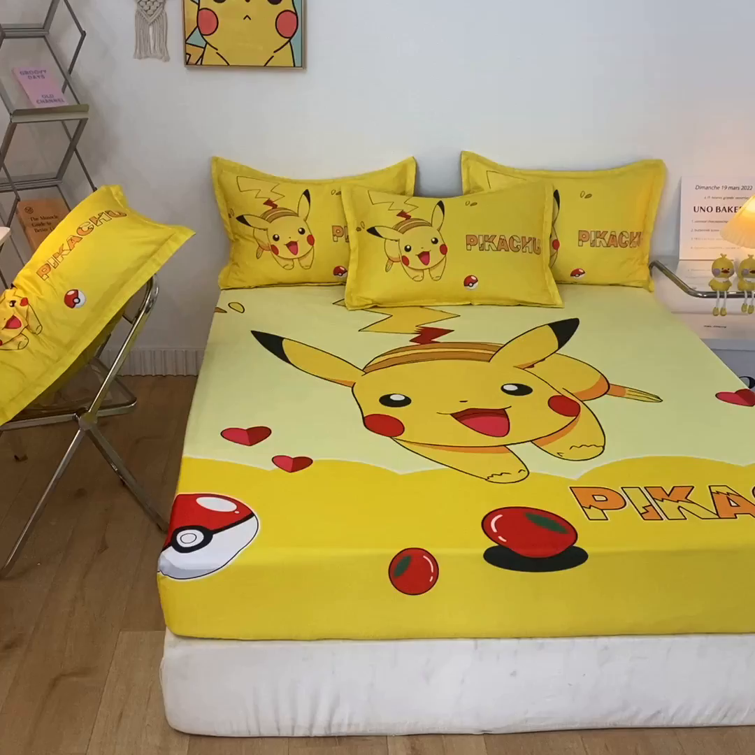 91家纺网 家纺一手货源 找家纺 （总）一电 2024新款卡通床单床笠棕垫床套防尘罩席床垫保护套卡通儿童上下床床单床笠-第一批