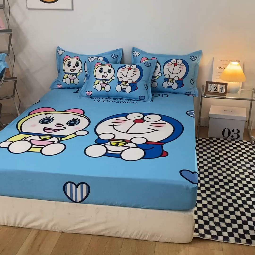 91家纺网 家纺一手货源 找家纺 一电 2024新款卡通床单床笠棕垫床套防尘罩席床垫保护套卡通儿童上下床床单床笠-第一批 讲故事