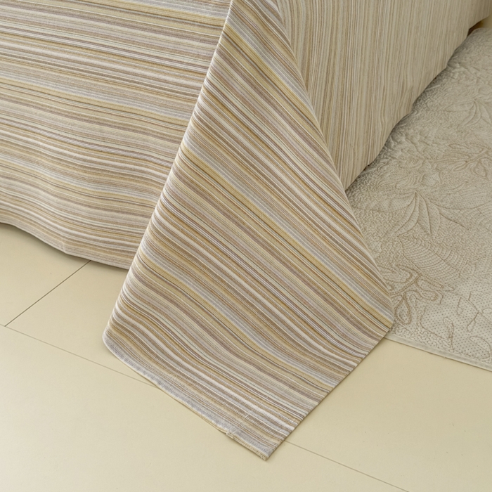 91家纺网 家纺一手货源 找家纺 织雅漫 2025春夏新款高端舒棉系列全棉纯棉100%棉细纱老粗布床单凉席席子 扶霞-米