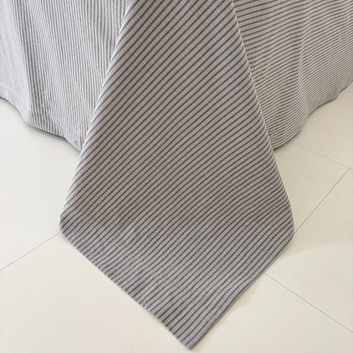 91家纺网 家纺一手货源 找家纺 织雅漫 2025春夏新款高端舒棉系列全棉纯棉100%棉细纱老粗布床单凉席席子 米格-咖